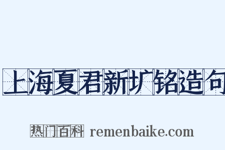 上海夏君新圹铭造句是什么意思的图片
